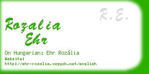rozalia ehr business card