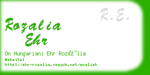 rozalia ehr business card